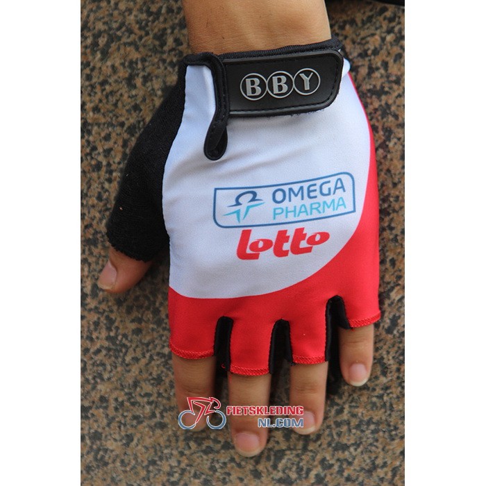 2020 Omega Pharma Lotto Korte Handschoenen Wit Rood
